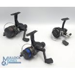 A collection of Mitchell fixed spool reels, all with good bails: 1160G graphite with rear tensioner,