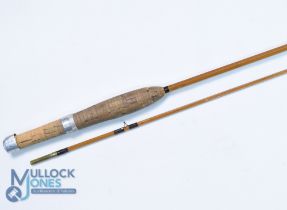 A fine split cane fly rod "The Monnow" brook trout rod, made or owned by Mike Weaver, 7ft 3" 2pc,