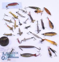 Large collection of vintage Devon and similar minnows including Hardy Golden Sprat, various Bull