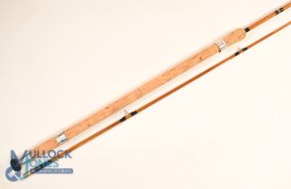 A fine Avon style split cane rod hand built by Paul Elliot, 10ft 2pc 24" handle with alloy sliding