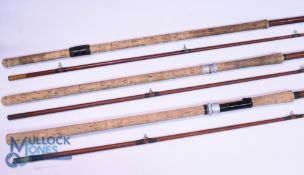 Collection of hollow glass course rods, as follows: The T MacLeod Essex hollow glass carp rod,