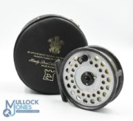 Hardy Bros "The Viscount 130" alloy trout fly reel 3 1/4" ventilated spool, 2 screw latch, black