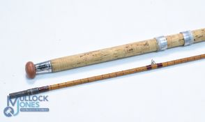 B James & Son England, The Richard Walker Mk IV split cane rod 10ft 2pc, 28" onion handle with alloy