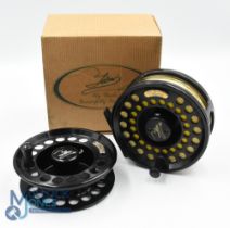 Teton San Andreas USA 9-11A ally fly reel with spare spool 4" ventilated spool with counter balanced