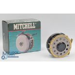 A scarce Mitchell Autofly semi auto reel, a lightweight version of the 710 but in a champagne