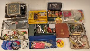Vintage Fishing Tackle Collection, to include lures, spoons, plugs, cast line, weights, shot, 2
