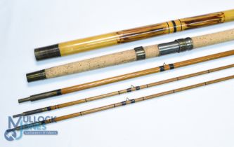 C Farlow & Co, Maker, 191 Strand, London 15' 3 piece, greenheart salmon fly rod, with factory