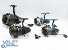 4x Fixed Spool spinning reels featuring Mitchell Match 440A (x2) both in blue finish, marked N122395