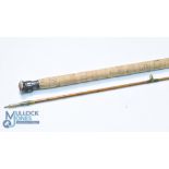 C Farlow & Co Ltd London, split cane spinning rod No 14487, 7ft 2pc 17" handle with alloy fittings
