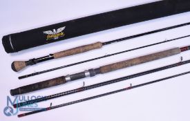 Silstar Traverse X salmon fly rod 3783-450 15ft 3pc line 10/11#, 25" handle (marked), down locking