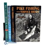 3x Pike Books to include a signed copy, Pike Fishing on the Norfolk Broads 2010 - Derrick Amies, How