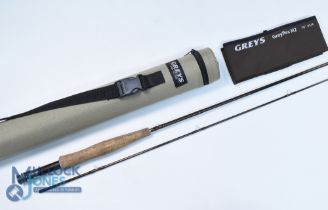 Grey's Alnwick Greyflex Mk 2 brook carbon trout fly rod 7ft 6" 2pc line 3/4#, alloy uplocking reel