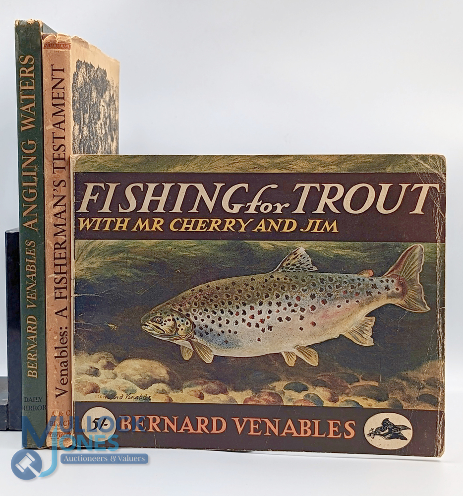 Bernard Venable Fishing Books, to include copies of Fishing for Trout with Mr Cherry and Jim P/b