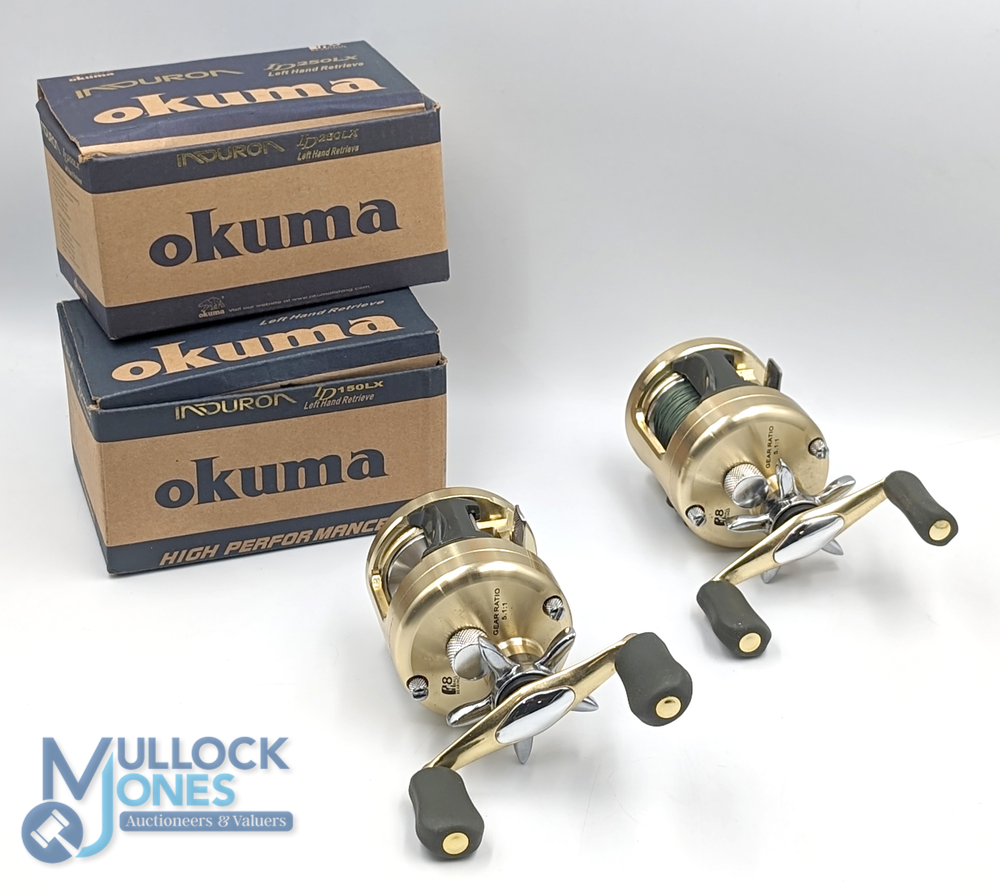 Okuma Induron ID 250 LX LHW gold finish multiplier, twin handles, spindle tensioner, thumb free - Image 2 of 2