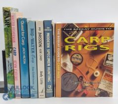 8 Carp Fishing Books: Rod Hutchinson's Guide to Carp Baits, fair condition, Big Water Carp Jim