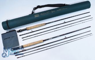 Grey's Alnwick GS2 carbon trout fly rod 9ft 4pc line 5#, alloy double uplocking reel seat and