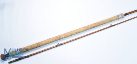 James & Son London, England Richard Walker Mk IV split cane rod 10ft 2pc 27" handle with alloy