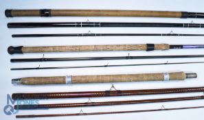 Daiwa Made in BG Tornado-Z carbon match rod 13 ft 3pc 25" handle, sliding reel fittings. Lined stand