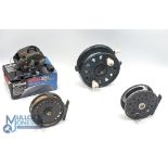 Daiwa BW2L graphite bait casting reel twin handles, tensioner, on/off check, box and instructions,