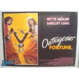 Original Movie/Film Poster – 1987 Outrageous Fortune 40x30" approx. kept rolled, creases apparent,