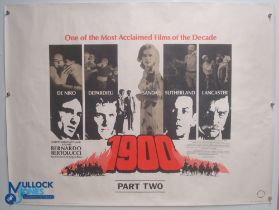 Original Movie/Film Poster – 1977 – 1900 Part Two 40x30" approx. kept rolled, creases apparent, Ex