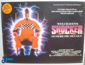 Original Movie/Film Poster – 1989 Horror Wes Cravens Shocker 40x30" approx. kept rolled, creases