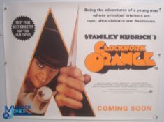 Original Movie/Film Poster – 1990s Later Coming Soon Clockwork Orange 40x30" approx. kept rolled,