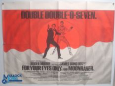 Original Movie/Film Poster – 1982 Double Bill James Bond For Your Eyes Only & Moonraker 40x30"