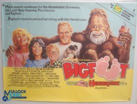 Original Movie/Film Poster – 1987 Big Foot and the Hendersons 40x30" approx. kept rolled, creases
