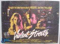 Original Movie/Film Poster – 1981 Violent Streets 40x30" approx. kept rolled, creases apparent, 3