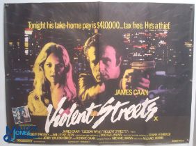 Original Movie/Film Poster – 1981 Violent Streets 40x30" approx. kept rolled, creases apparent, 3