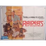 Original Movie/Film Poster – 1981 Raiders of the Lost Ark 40x30" approx. kept rolled, creases