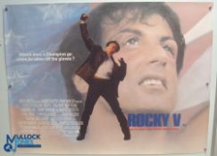 Original Movie/Film Poster – 1990 Rocky V 40x30" approx. kept rolled, creases apparent, Ex Cinema
