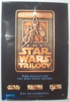 Original Movie/Film Poster – 1977 Reprint Star Wars Trilogy 40x30" approx. kept rolled, creases