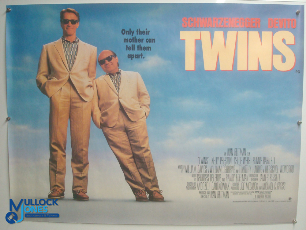 Original Movie/Film Poster – 1988 Twins 40x30" approx. kept rolled, creases apparent, Ex Cinema