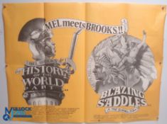 Original Movie/Film Poster – 1982 Double Bill Mel Brooks History of the World & Blazing Saddles