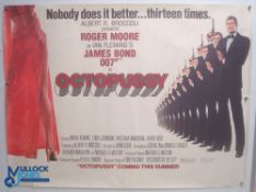 Original Movie/Film Poster – 1983 James Bond Octopussy 40x30" approx. kept rolled, creases apparent,