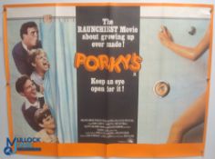 Original Movie/Film Poster – 1981 Comedy Porky’s 40x30" approx. kept rolled, creases apparent,
