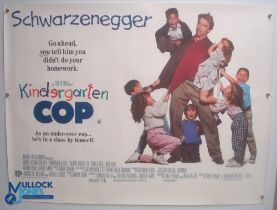 Original Movie/Film Poster – 1990 Kindergarden Cop 40x30" approx. kept rolled, creases apparent,
