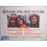Original Movie/Film Poster – 1986 Hannah and Her Sisters 40x30" approx. kept rolled, creases