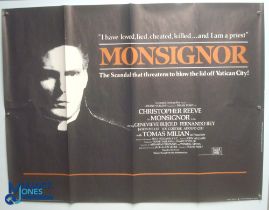 Original Movie/Film Poster – 1982 Monsignor 40x30" approx. kept rolled, creases apparent, Ex