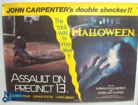 Original Movie/Film Poster – 1976/1978 Assault on Precinct 13 & Halloween 40x30" approx. kept