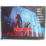 Original Movie/Film Poster – 1990 The Predator 2 40x30" approx. kept rolled, creases apparent, Ex