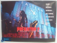 Original Movie/Film Poster – 1990 The Predator 2 40x30" approx. kept rolled, creases apparent, Ex