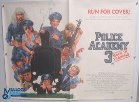 Original Movie/Film Poster – 1986 Police Academy 3 40x30" approx. kept rolled, creases apparent,