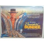 Original Movie/Film Poster – 1986 Crocodile Dundee 40x30" approx. kept rolled, creases apparent,