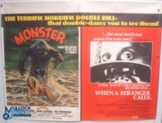 Original Movie/Film Poster – 1980/1979 Double Bill Horrors Monster & When a |Stranger Calls 40x30"