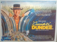 Original Movie/Film Poster – 1986 Crocodile Dundee 40x30" approx. kept rolled, creases apparent,