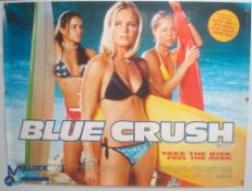 Original Movie/Film Poster – 2002 Blue Crush 40x30" approx. kept rolled, creases apparent, Ex Cinema