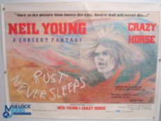 Original Movie/Film Poster – 1979 Neil Young A Concert Fantasy Crazy Horse 40x30" approx. kept